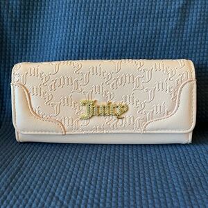 Juicy Couture Embossed Cream Wallet